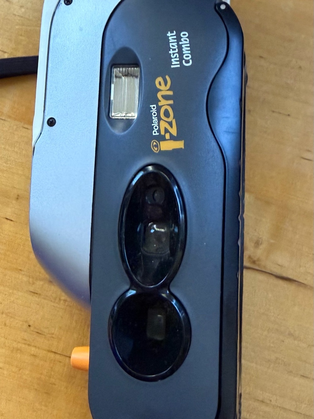 Vintage Polaroid iZone Instant Combo Camera - Black with Orange Accent